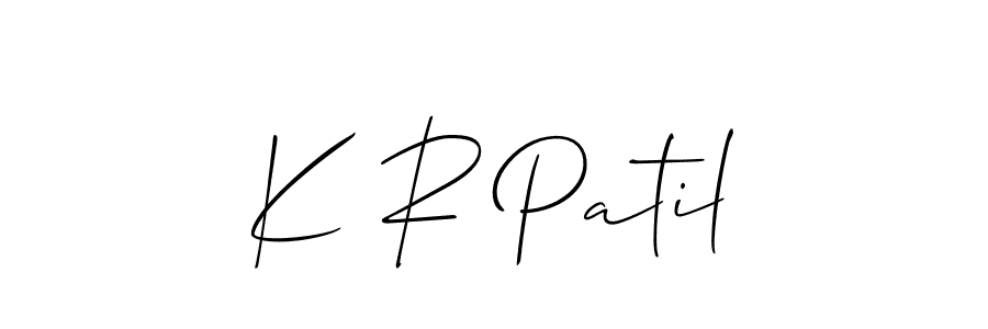 Make a beautiful signature design for name K R Patil. Use this online signature maker to create a handwritten signature for free. K R Patil signature style 2 images and pictures png