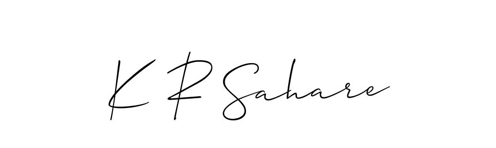 You can use this online signature creator to create a handwritten signature for the name K R Sahare. This is the best online autograph maker. K R Sahare signature style 2 images and pictures png