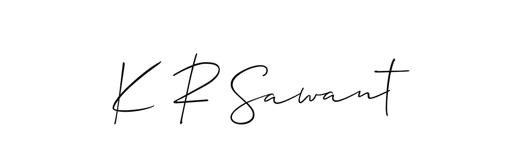 Similarly Allison_Script is the best handwritten signature design. Signature creator online .You can use it as an online autograph creator for name K R Sawant. K R Sawant signature style 2 images and pictures png