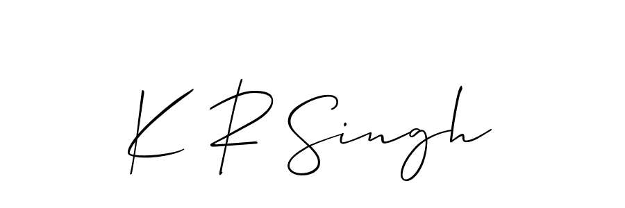 Make a short K R Singh signature style. Manage your documents anywhere anytime using Allison_Script. Create and add eSignatures, submit forms, share and send files easily. K R Singh signature style 2 images and pictures png