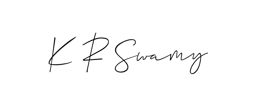 How to make K R Swamy signature? Allison_Script is a professional autograph style. Create handwritten signature for K R Swamy name. K R Swamy signature style 2 images and pictures png