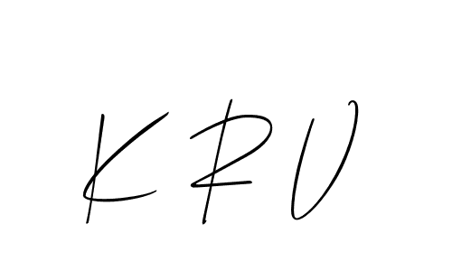 Also You can easily find your signature by using the search form. We will create K R V name handwritten signature images for you free of cost using Allison_Script sign style. K R V signature style 2 images and pictures png