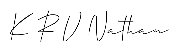 Enhance your business communications with K R V Nathan signature in Allison_Script lettering. Clean, modern, and universally compatible. K R V Nathan signature style 2 images and pictures png