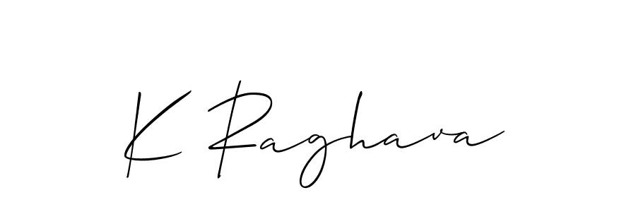 if you are searching for the best signature style for your name K Raghava. so please give up your signature search. here we have designed multiple signature styles  using Allison_Script. K Raghava signature style 2 images and pictures png