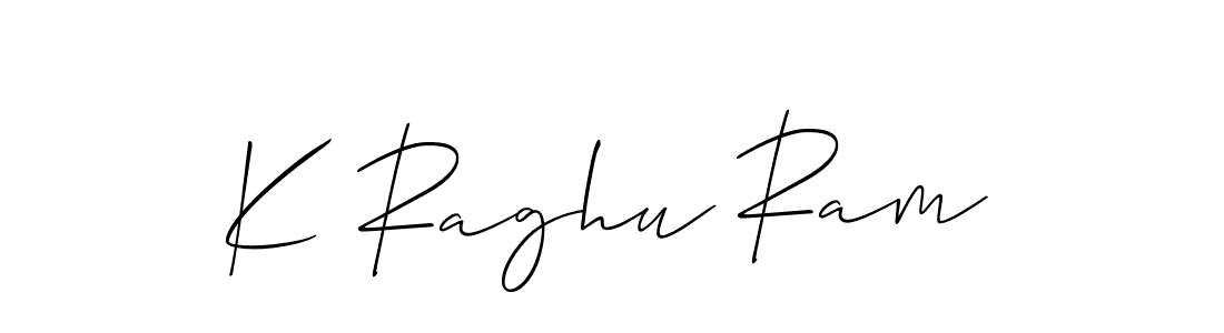 Make a beautiful signature design for name K Raghu Ram. With this signature (Allison_Script) style, you can create a handwritten signature for free. K Raghu Ram signature style 2 images and pictures png