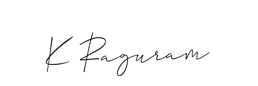 Create a beautiful signature design for name K Raguram. With this signature (Allison_Script) fonts, you can make a handwritten signature for free. K Raguram signature style 2 images and pictures png