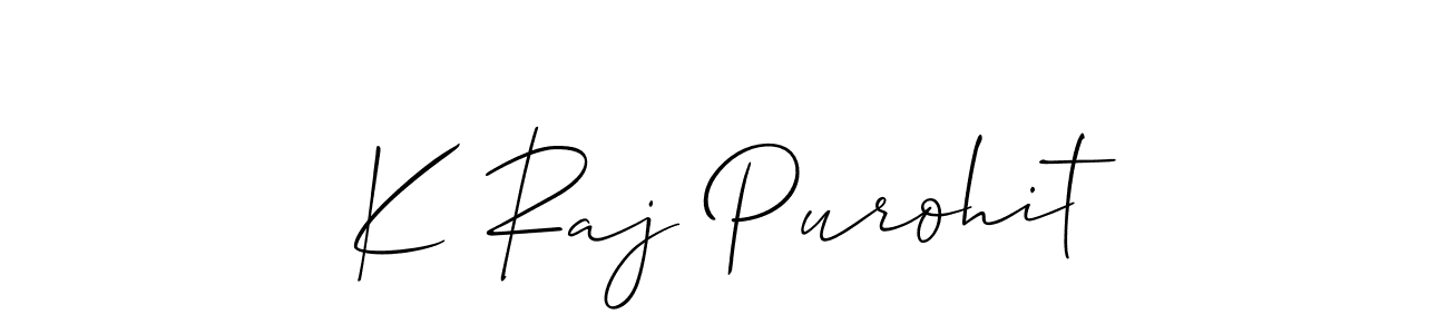You can use this online signature creator to create a handwritten signature for the name K Raj Purohit. This is the best online autograph maker. K Raj Purohit signature style 2 images and pictures png