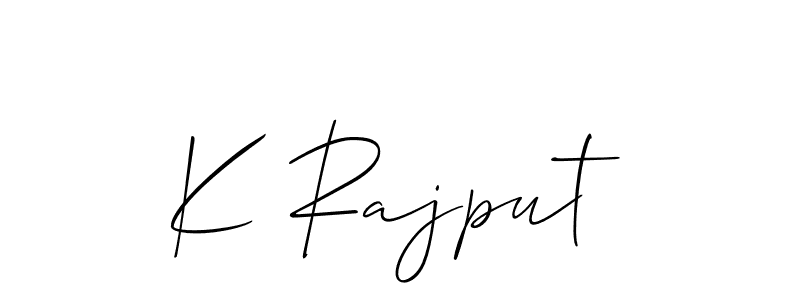 How to make K Rajput signature? Allison_Script is a professional autograph style. Create handwritten signature for K Rajput name. K Rajput signature style 2 images and pictures png