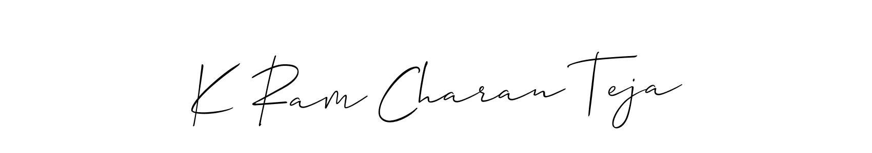 Make a beautiful signature design for name K Ram Charan Teja. Use this online signature maker to create a handwritten signature for free. K Ram Charan Teja signature style 2 images and pictures png