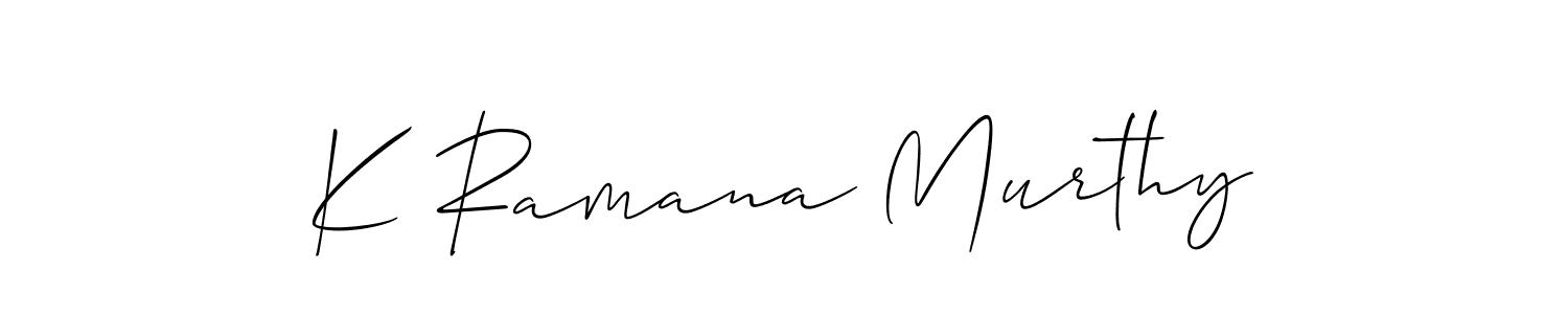 You should practise on your own different ways (Allison_Script) to write your name (K Ramana Murthy) in signature. don't let someone else do it for you. K Ramana Murthy signature style 2 images and pictures png