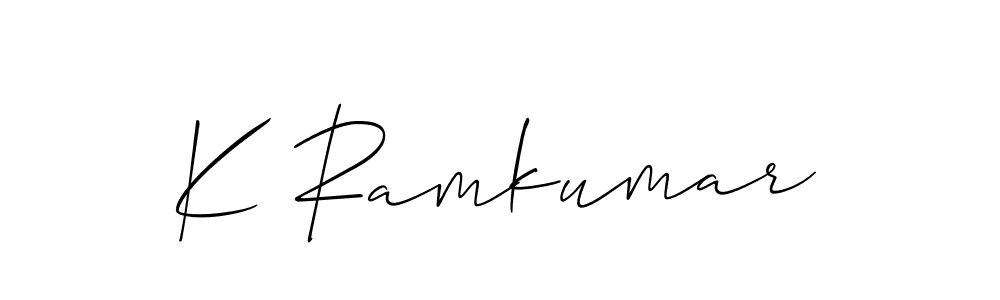 Similarly Allison_Script is the best handwritten signature design. Signature creator online .You can use it as an online autograph creator for name K Ramkumar. K Ramkumar signature style 2 images and pictures png