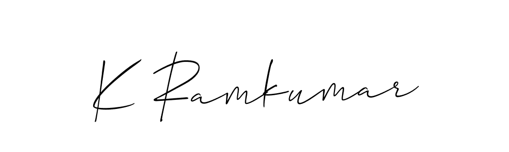 Make a beautiful signature design for name K Ramkumar. With this signature (Allison_Script) style, you can create a handwritten signature for free. K Ramkumar signature style 2 images and pictures png
