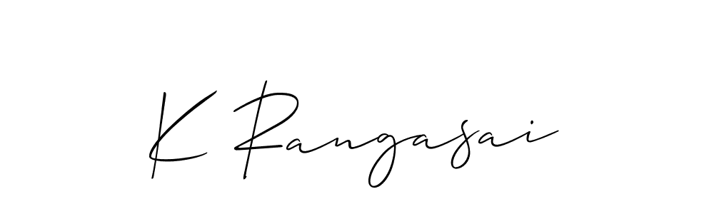 Best and Professional Signature Style for K Rangasai. Allison_Script Best Signature Style Collection. K Rangasai signature style 2 images and pictures png