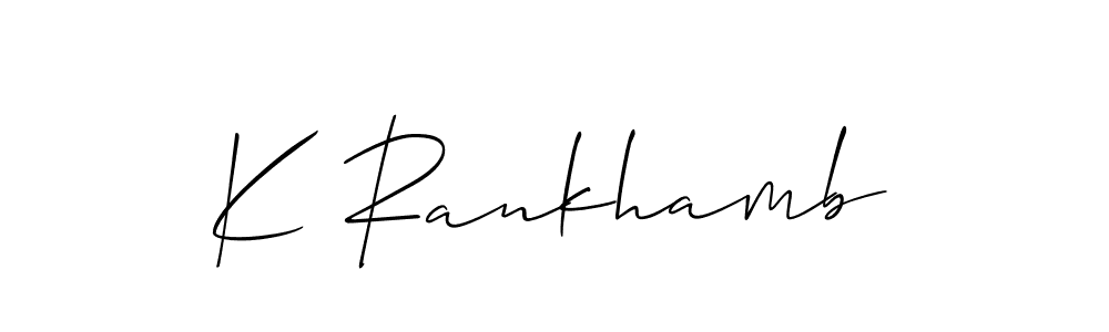 Here are the top 10 professional signature styles for the name K Rankhamb. These are the best autograph styles you can use for your name. K Rankhamb signature style 2 images and pictures png