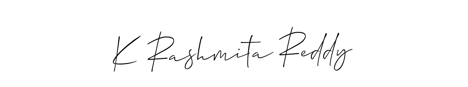 It looks lik you need a new signature style for name K Rashmita Reddy. Design unique handwritten (Allison_Script) signature with our free signature maker in just a few clicks. K Rashmita Reddy signature style 2 images and pictures png