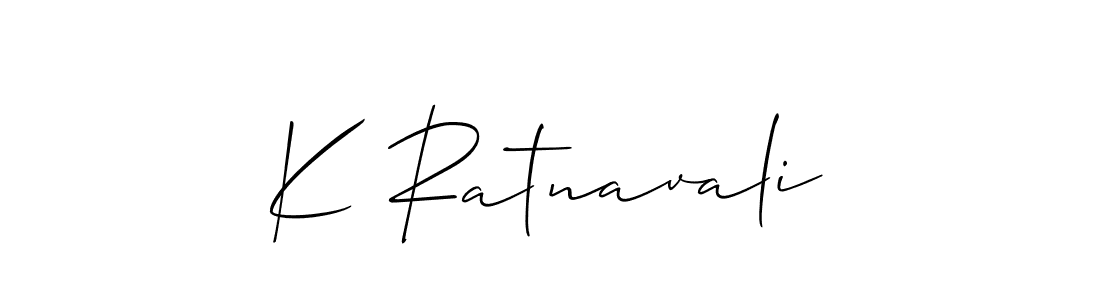 Make a short K Ratnavali signature style. Manage your documents anywhere anytime using Allison_Script. Create and add eSignatures, submit forms, share and send files easily. K Ratnavali signature style 2 images and pictures png