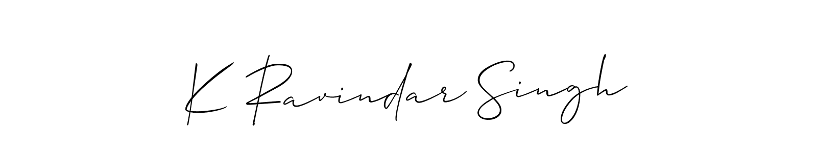 You can use this online signature creator to create a handwritten signature for the name K Ravindar Singh. This is the best online autograph maker. K Ravindar Singh signature style 2 images and pictures png