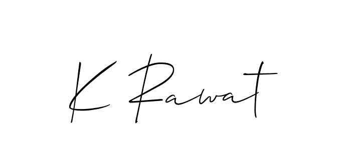 Best and Professional Signature Style for K Rawat. Allison_Script Best Signature Style Collection. K Rawat signature style 2 images and pictures png