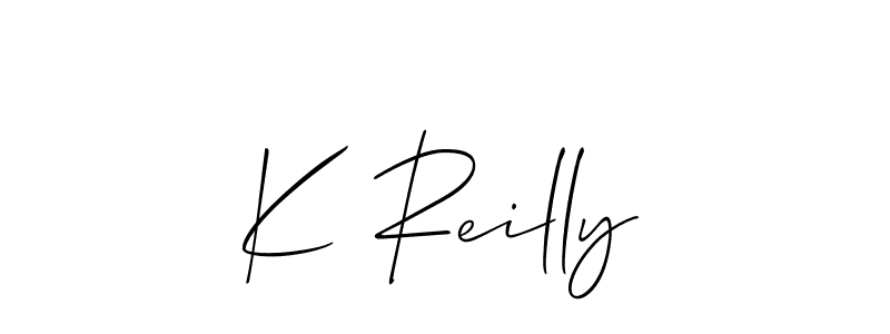 How to make K Reilly signature? Allison_Script is a professional autograph style. Create handwritten signature for K Reilly name. K Reilly signature style 2 images and pictures png