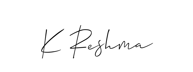 K Reshma stylish signature style. Best Handwritten Sign (Allison_Script) for my name. Handwritten Signature Collection Ideas for my name K Reshma. K Reshma signature style 2 images and pictures png