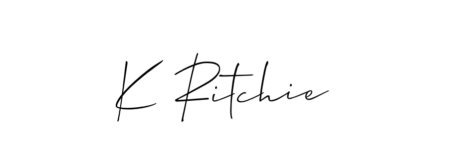 Create a beautiful signature design for name K Ritchie. With this signature (Allison_Script) fonts, you can make a handwritten signature for free. K Ritchie signature style 2 images and pictures png