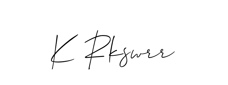 You should practise on your own different ways (Allison_Script) to write your name (K Rkswrr) in signature. don't let someone else do it for you. K Rkswrr signature style 2 images and pictures png