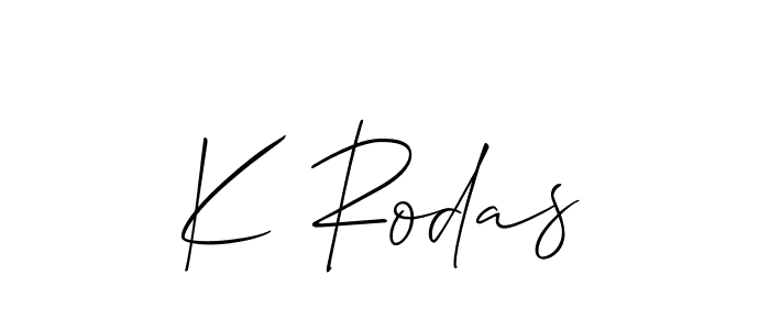 Similarly Allison_Script is the best handwritten signature design. Signature creator online .You can use it as an online autograph creator for name K Rodas. K Rodas signature style 2 images and pictures png