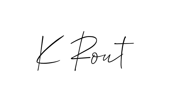 Make a beautiful signature design for name K Rout. Use this online signature maker to create a handwritten signature for free. K Rout signature style 2 images and pictures png