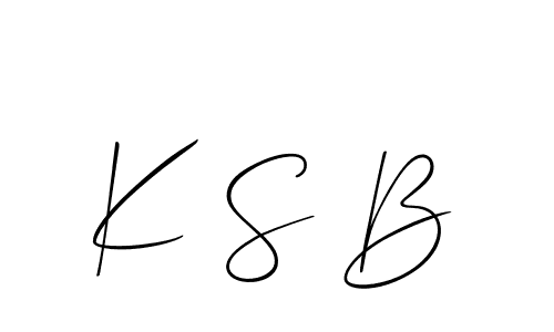 Allison_Script is a professional signature style that is perfect for those who want to add a touch of class to their signature. It is also a great choice for those who want to make their signature more unique. Get K S B name to fancy signature for free. K S B signature style 2 images and pictures png