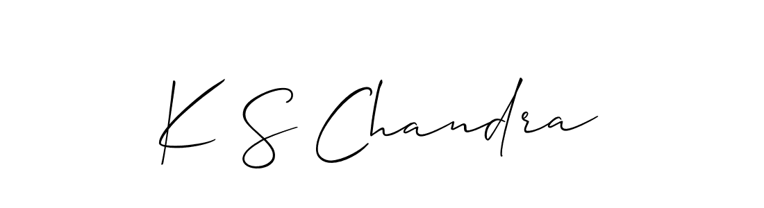 How to Draw K S Chandra signature style? Allison_Script is a latest design signature styles for name K S Chandra. K S Chandra signature style 2 images and pictures png