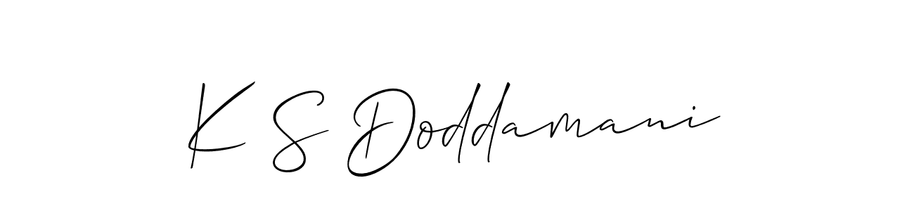 Create a beautiful signature design for name K S Doddamani. With this signature (Allison_Script) fonts, you can make a handwritten signature for free. K S Doddamani signature style 2 images and pictures png