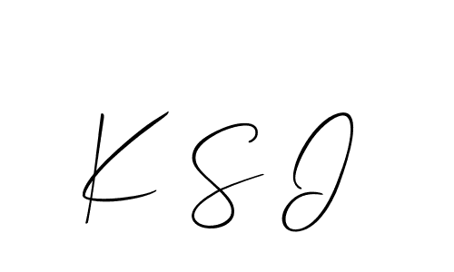 You should practise on your own different ways (Allison_Script) to write your name (K S I) in signature. don't let someone else do it for you. K S I signature style 2 images and pictures png