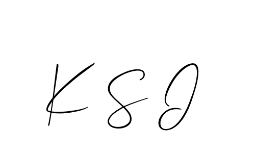 Also You can easily find your signature by using the search form. We will create K S I name handwritten signature images for you free of cost using Allison_Script sign style. K S I signature style 2 images and pictures png