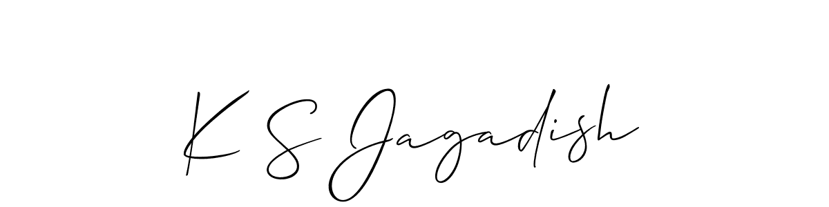 Similarly Allison_Script is the best handwritten signature design. Signature creator online .You can use it as an online autograph creator for name K S Jagadish. K S Jagadish signature style 2 images and pictures png