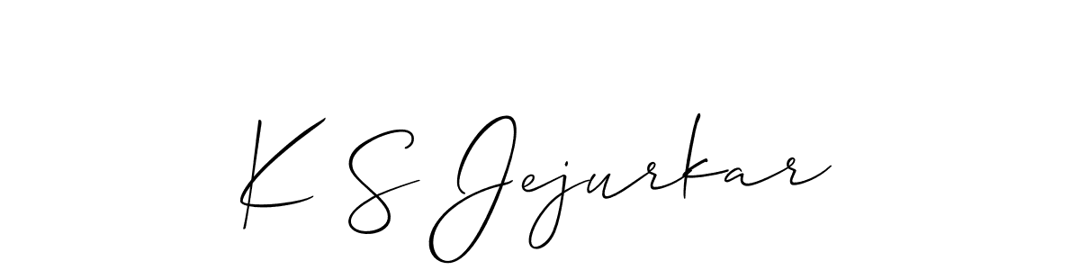 How to make K S Jejurkar signature? Allison_Script is a professional autograph style. Create handwritten signature for K S Jejurkar name. K S Jejurkar signature style 2 images and pictures png