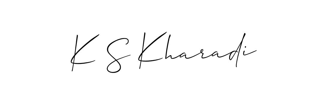 Similarly Allison_Script is the best handwritten signature design. Signature creator online .You can use it as an online autograph creator for name K S Kharadi. K S Kharadi signature style 2 images and pictures png