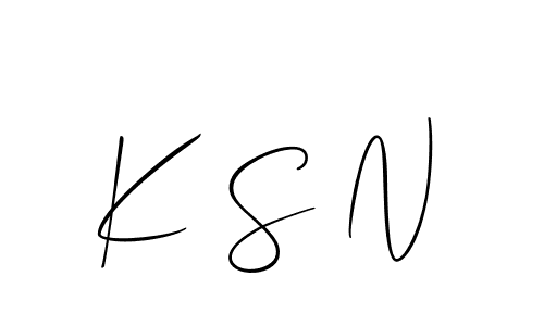 How to make K S N name signature. Use Allison_Script style for creating short signs online. This is the latest handwritten sign. K S N signature style 2 images and pictures png