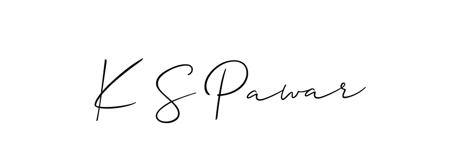 Make a beautiful signature design for name K S Pawar. Use this online signature maker to create a handwritten signature for free. K S Pawar signature style 2 images and pictures png