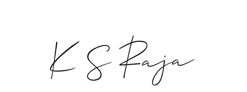 Best and Professional Signature Style for K S Raja. Allison_Script Best Signature Style Collection. K S Raja signature style 2 images and pictures png