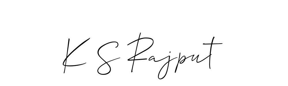 Also You can easily find your signature by using the search form. We will create K S Rajput name handwritten signature images for you free of cost using Allison_Script sign style. K S Rajput signature style 2 images and pictures png