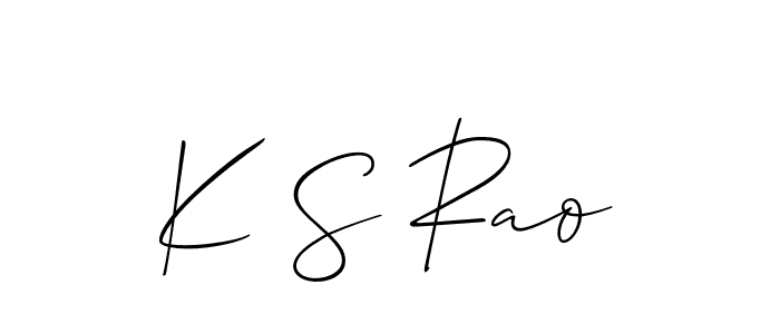 Here are the top 10 professional signature styles for the name K S Rao. These are the best autograph styles you can use for your name. K S Rao signature style 2 images and pictures png