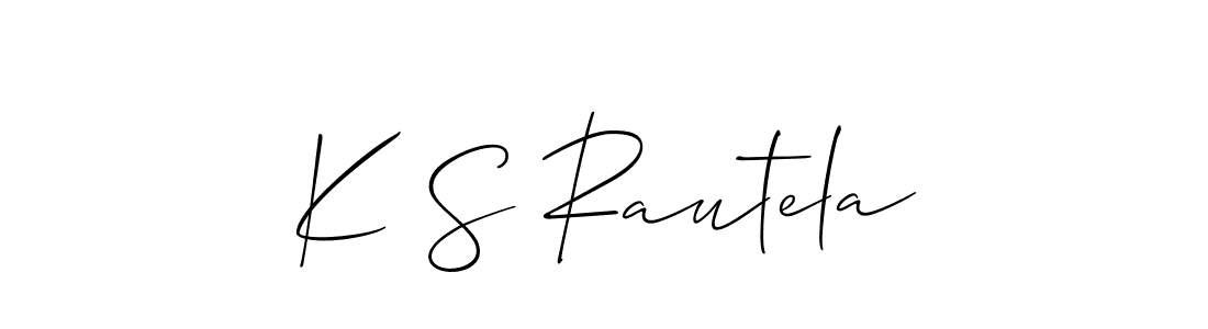 Best and Professional Signature Style for K S Rautela. Allison_Script Best Signature Style Collection. K S Rautela signature style 2 images and pictures png