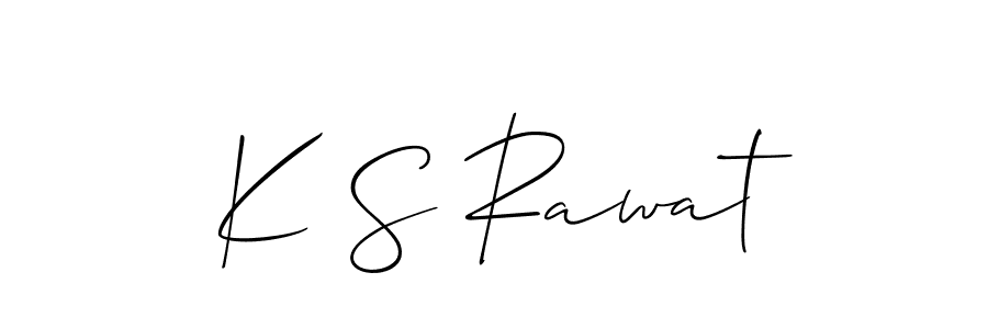 You should practise on your own different ways (Allison_Script) to write your name (K S Rawat) in signature. don't let someone else do it for you. K S Rawat signature style 2 images and pictures png