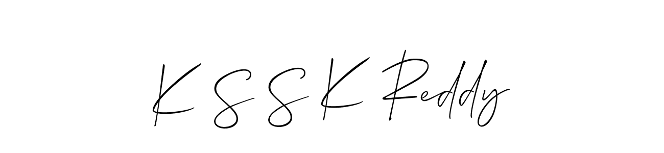 Allison_Script is a professional signature style that is perfect for those who want to add a touch of class to their signature. It is also a great choice for those who want to make their signature more unique. Get K S S K Reddy name to fancy signature for free. K S S K Reddy signature style 2 images and pictures png