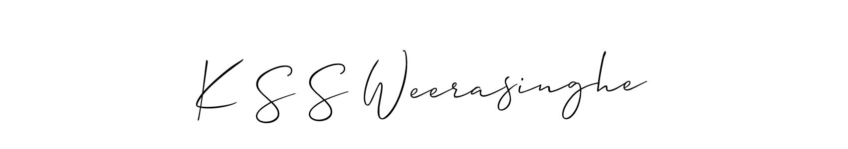 Make a beautiful signature design for name K S S Weerasinghe. Use this online signature maker to create a handwritten signature for free. K S S Weerasinghe signature style 2 images and pictures png