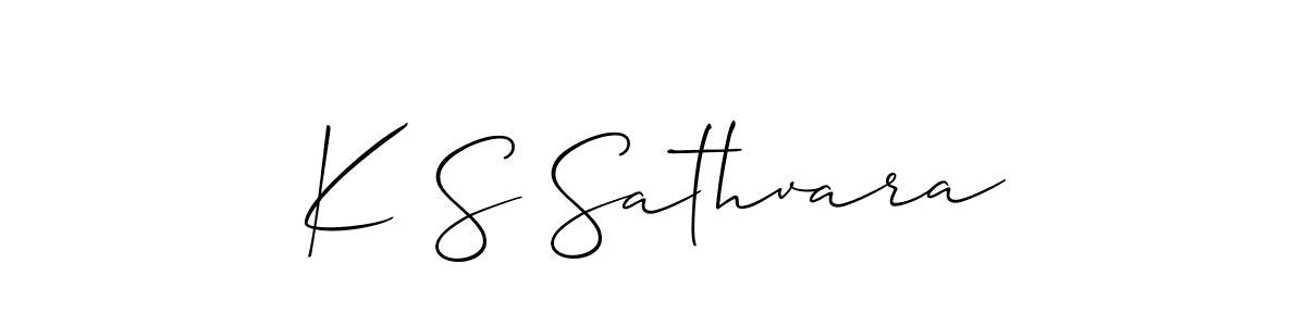 Similarly Allison_Script is the best handwritten signature design. Signature creator online .You can use it as an online autograph creator for name K S Sathvara. K S Sathvara signature style 2 images and pictures png