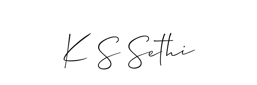 Best and Professional Signature Style for K S Sethi. Allison_Script Best Signature Style Collection. K S Sethi signature style 2 images and pictures png