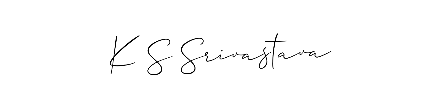 K S Srivastava stylish signature style. Best Handwritten Sign (Allison_Script) for my name. Handwritten Signature Collection Ideas for my name K S Srivastava. K S Srivastava signature style 2 images and pictures png
