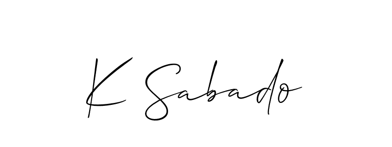 You can use this online signature creator to create a handwritten signature for the name K Sabado. This is the best online autograph maker. K Sabado signature style 2 images and pictures png