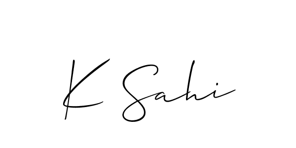 Best and Professional Signature Style for K Sahi. Allison_Script Best Signature Style Collection. K Sahi signature style 2 images and pictures png